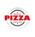 pizza vintage stamp sign vector image vector image