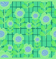 seamless pattern with stylized flowers floral vector image vector image