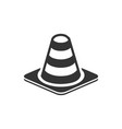traffic cone icon vector image vector image