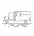 armored truck line icon vector image
