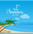 happy summer beach background vector image vector image
