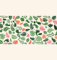 tropical palm leaves background vector image