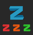 z letter app 3d logo graphic design element vector image