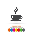 coffee cup sign icon hot button vector image