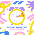 spring daylight saving time concept vector image vector image