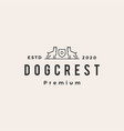dog coat arms hipster vintage logo icon vector image vector image