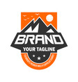 mountain emblem logo your company vector image vector image