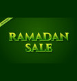 ramadan green text effect design vector image