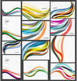set of wave elegant modern geometrical templates vector image