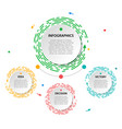 bright circle infographic with header yellow red vector image vector image