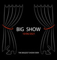 show performance template with curtains vector image vector image