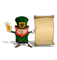 st patrick holding a papyrus vector image