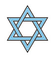 star of david isolated on white vector image