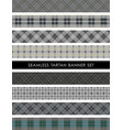 seamless tartan plaid banner set vector image