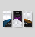 set vertical black web banners with place vector image