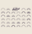 vintage sunburst collection bursting sun rays vector image