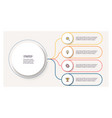 business infographic circular chart with 4 vector image