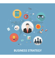 business strategy on flat style design vector image
