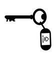 old key silhouette set on white background vector image