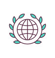 world ecology organization rgb color icon vector image