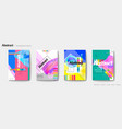 abstract brochure set vector image vector image