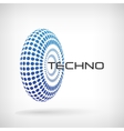 dotted background wheel logo of dots vector image