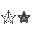 five-pointed star line and glyph icon christmas vector image