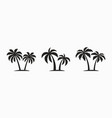 palm tree couples tree icon set vector image