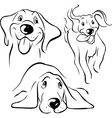 dog - black line vector image