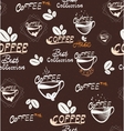 hand drawing coffee seamless pattern vector image vector image