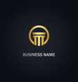 pilar building gold logo vector image