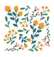 square shape filled with flowers isolated on white vector image
