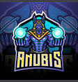 anubis esport mascot logo design vector image vector image