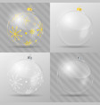 glass christmas balls design template vector image
