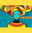 conceptual fashionable female ethnic portrait vector image vector image