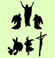 easter event silhouette vector image