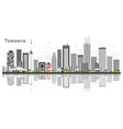 Toronto canada city skyline with color buildings Vector Image