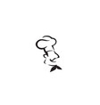 creative chef head moustache hat cartoon logo vector image vector image