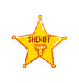 golden sheriff star badge american justice emblem vector image vector image