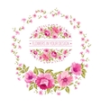 luxurious color peony label vector image