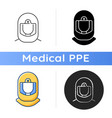 surgical helmet icon vector image vector image