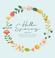 hello spring banner background template vector image