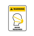 medical mask wearing is a must information plate vector image