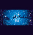 santa claus and reindeers vector image