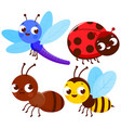 cute insects collection vector image