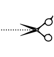 cutting scissors image and points vector image vector image
