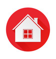 Home red icon symbol residential house Royalty Free Vector