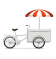 realistic food bike on white background vector image vector image