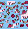 warm winter clothes hygge seamless pattern vector image