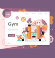 gym website landing page design template vector image